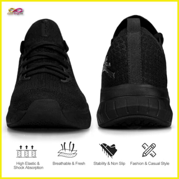 Lightweight Slip On Sneakers Breathable Running Tennis Gym Workout Shoes